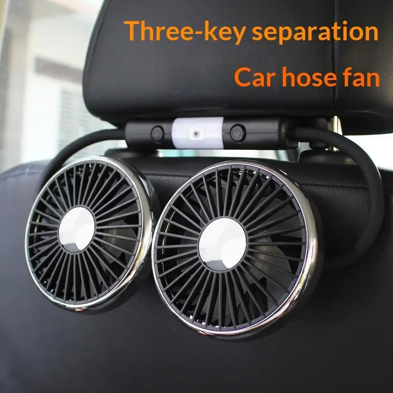 360° Rotation Double Head Car Back Seat Fan 5 Fan Blades 3-speed Wind Adjustment USB Auto Cooling Fans For Summer Car Accessorie
360° Rotation Double Head Car Back Seat Fan 5 Fan Blades 3-speed Wind Adjustment USB Auto Cooling Fans For Summer Car Accessorie