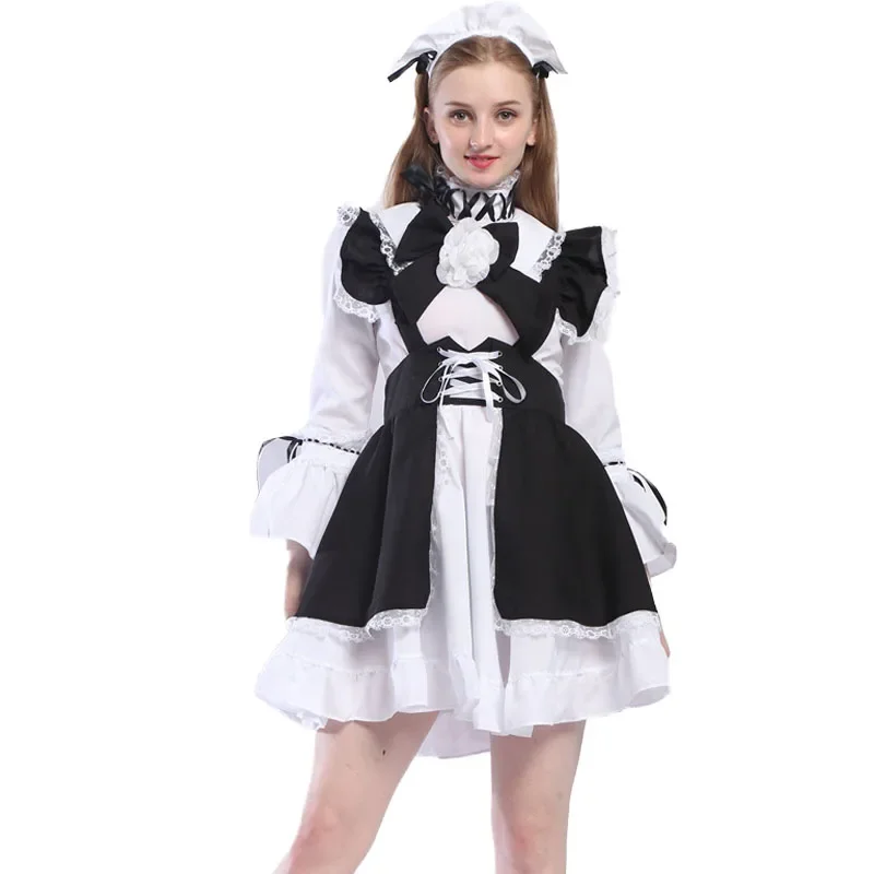 Cute French Maid Cosplay Costume Lolita Dress Gothic Mini Lace Dress Adult Women Carnival Halloween Outfit For Girls
Cute French Maid Cosplay Costume Lolita Dress Gothic Mini Lace Dress Adult Women Carnival Halloween Outfit For Girls