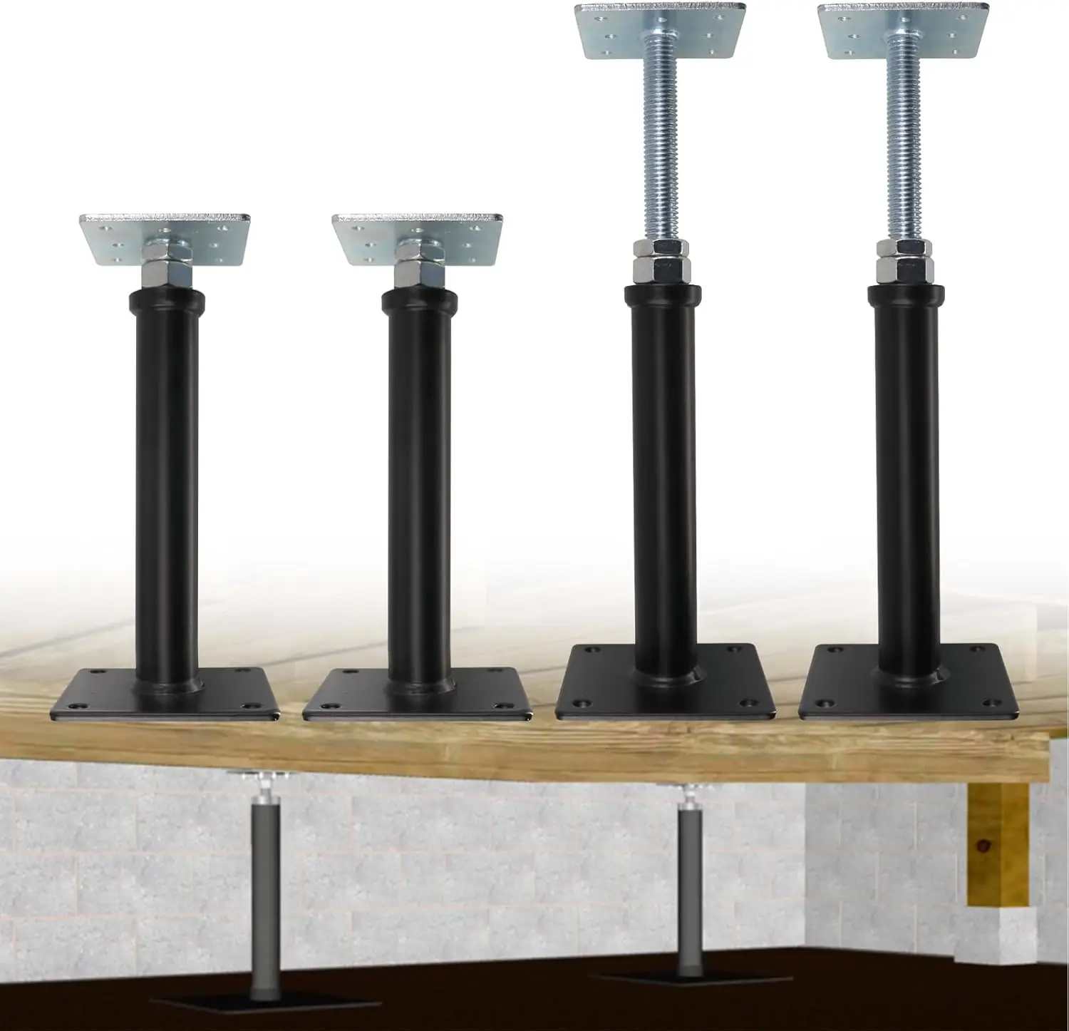 4-Pack Adjustable House Floor Jacks, 9.5-13.5 Inch Mini Screw Jacks for Lifting and Leveling, Heavy-Duty Support Posts for Floor
4-Pack Adjustable House Floor Jacks, 9.5-13.5 Inch Mini Screw Jacks for Lifting and Leveling, Heavy-Duty Support Posts for Floor