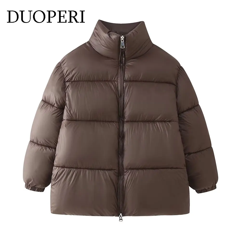 DUOPERI Women Fashion Winter Brown Warm Jacket Sand Neck Long Sleeves Female Chic Lady Casual Outfits
DUOPERI Women Fashion Winter Brown Warm Jacket Sand Neck Long Sleeves Female Chic Lady Casual Outfits