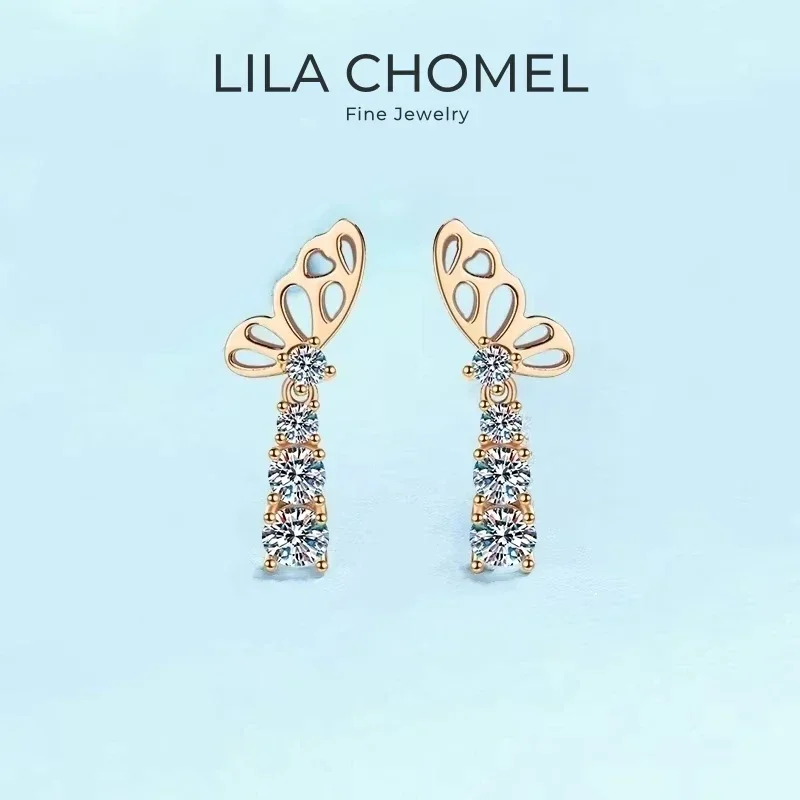 Girl Friend Valentine's Day 18K Rose Gold Butterfly Earrings 1.24CT Moissanite Diamond Wife Birthday Gift Women Wedding Jewelry
Girl Friend Valentine's Day 18K Rose Gold Butterfly Earrings 1.24CT Moissanite Diamond Wife Birthday Gift Women Wedding Jewelry