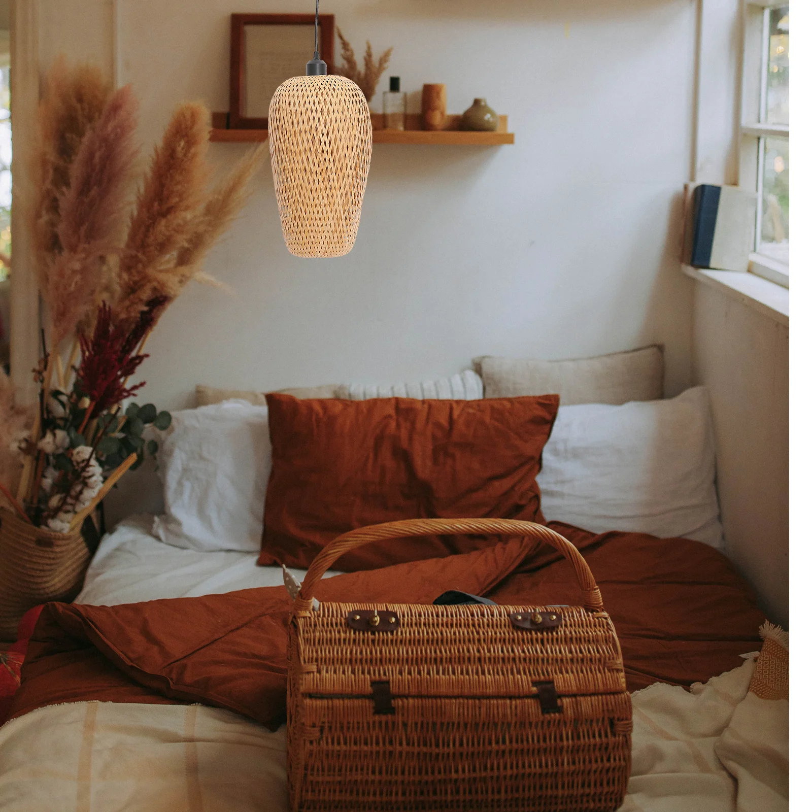 1Pcs Bamboo Woven Chandelier Durable Zen Style Lamp Decorative Ceiling Light for Tearoom Hotel Restaurant Banquet 
1Pcs Bamboo Woven Chandelier Durable Zen Style Lamp Decorative Ceiling Light for Tearoom Hotel Restaurant Banquet