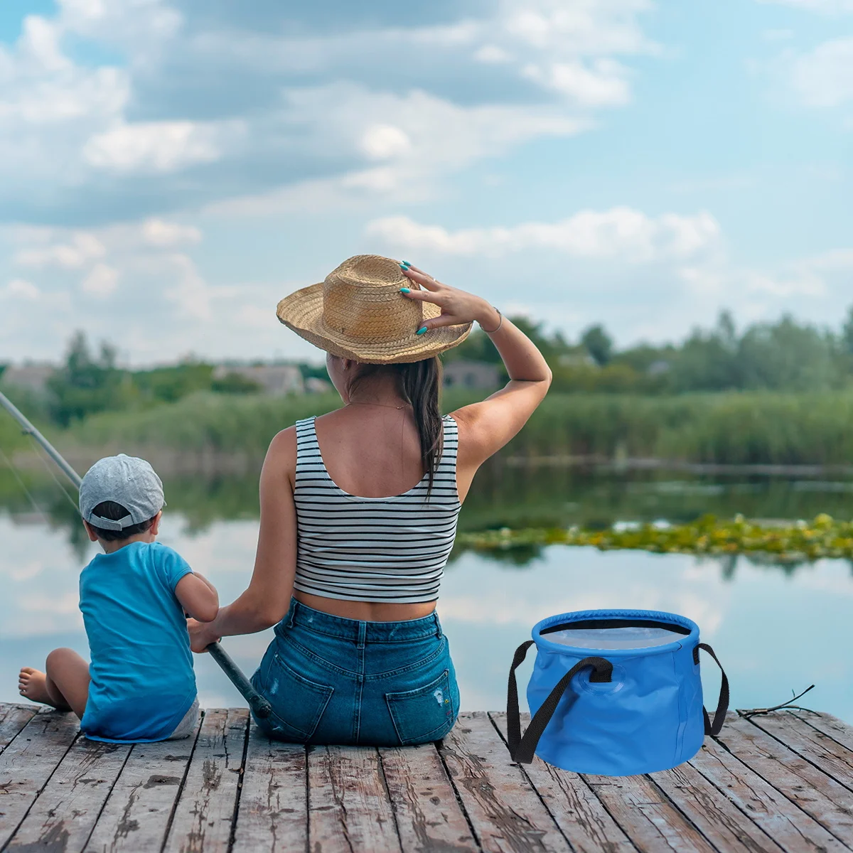 Beach Bucket Outdoor Folding Travel Buckets Camping Mesh Folder. PVC Coating Water Pail
Beach Bucket Outdoor Folding Travel Buckets Camping Mesh Folder. PVC Coating Water Pail