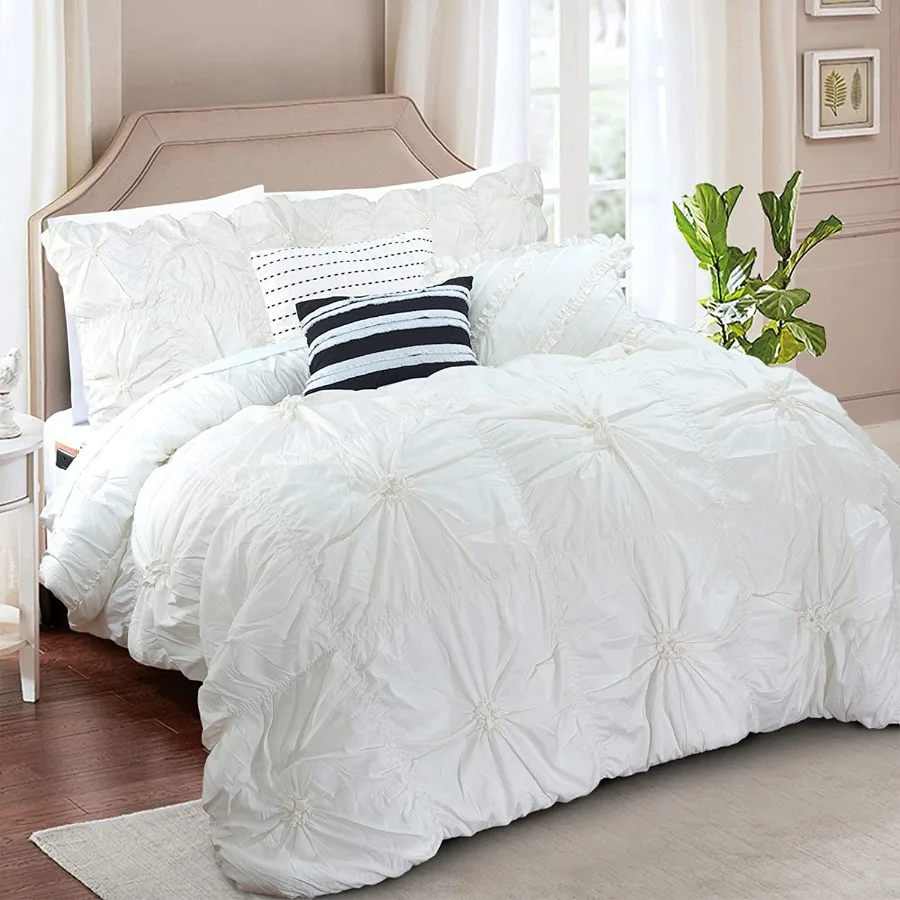 Amy 12-Piece Oversized Comforter Bed-in-a-Bag Including 6-Piece Sheet Set Featuring Smart Pockets and Matching Decorative Pillo
Amy 12-Piece Oversized Comforter Bed-in-a-Bag Including 6-Piece Sheet Set Featuring Smart Pockets and Matching Decorative Pillo