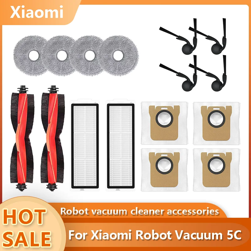 For Xiaomi 5C Robot Vacuum Parts Accessories Main Brush Side Brush Hepa Filter Mop Cloth Replacement Spare
For Xiaomi 5C Robot Vacuum Parts Accessories Main Brush Side Brush Hepa Filter Mop Cloth Replacement Spare