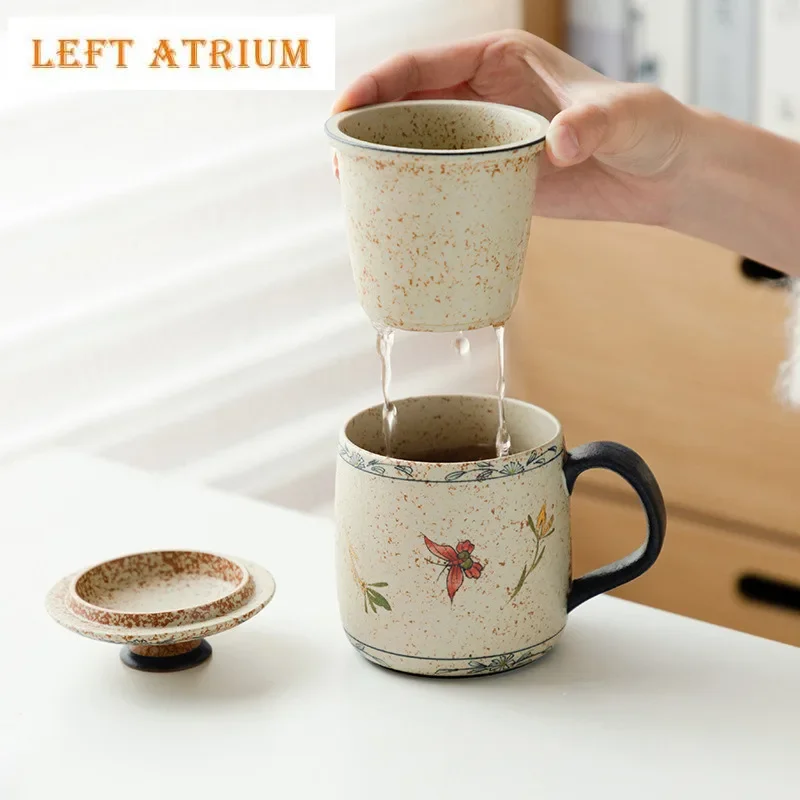 430ml Hand-painted Butterfly Orchid Filter Tea Separator Cup Antique Tea Mug with Infuser Tea Maker Office Water Cup Decoration
430ml Hand-painted Butterfly Orchid Filter Tea Separator Cup Antique Tea Mug with Infuser Tea Maker Office Water Cup Decoration