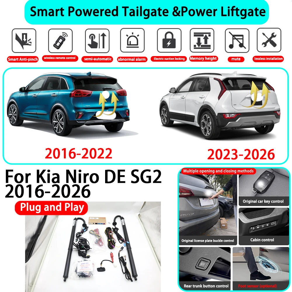 for Kia Niro DE SG2 2016-2026 OEM Smart Automatic Powered Tailgate Electric Power Tailgate Lift Kit Key Close
for Kia Niro DE SG2 2016-2026 OEM Smart Automatic Powered Tailgate Electric Power Tailgate Lift Kit Key Close