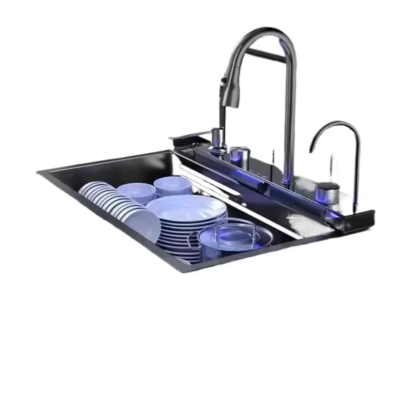 Light Emitting Diode Factory 304 Stainless Steel Scratch Resistant Kitchen Sink Multifunctional Light Emitting Diode Digital
Light Emitting Diode Factory 304 Stainless Steel Scratch Resistant Kitchen Sink Multifunctional Light Emitting Diode Digital