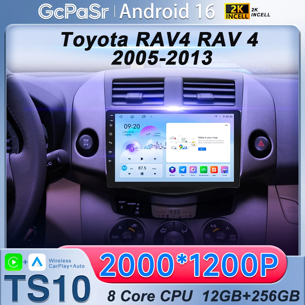 Car Radio For Toyota RAV4 Rav 4 2005-2013 Multimedia Player 2Din Carplay DSP Navigation GPS 4G Net WIFI stereo DVD 9" Android 15
Car Radio For Toyota RAV4 Rav 4 2005-2013 Multimedia Player 2Din Carplay DSP Navigation GPS 4G Net WIFI stereo DVD 9" Android 15