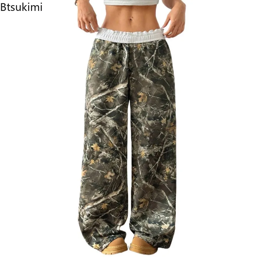 New Women's Fashion Wide Leg Pants Lightweight Elastic Waist Loose Pockets Print Pants Vintage Streetwear Women Casual Trousers
New Women's Fashion Wide Leg Pants Lightweight Elastic Waist Loose Pockets Print Pants Vintage Streetwear Women Casual Trousers