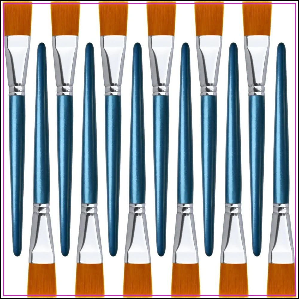 12Pcs 1 inch Flat Paint Brushes for Acrylic, Watercolor, Oil, Crafts, Face Body DIY
12Pcs 1 inch Flat Paint Brushes for Acrylic, Watercolor, Oil, Crafts, Face Body DIY