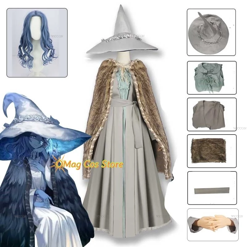 Game Witch Cosplay Costume Wig Ranni Cosplay Costume Dress Witches Dress Robe Halloween Hat Renna Cape Cloak Women Roleplay
Game Witch Cosplay Costume Wig Ranni Cosplay Costume Dress Witches Dress Robe Halloween Hat Renna Cape Cloak Women Roleplay