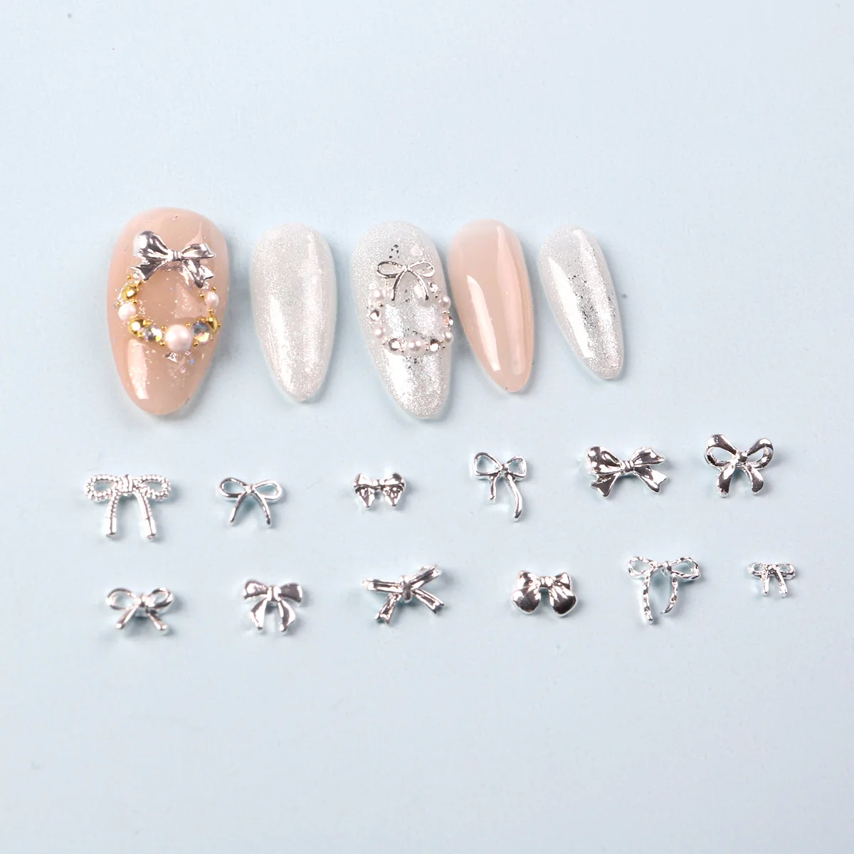 TSZS 12 Grids 3D Silver Bow Jewelry Nail Art Charms Mix Shape Bowknot Nail Charms Ribbon Nail Manicure Decoration
TSZS 12 Grids 3D Silver Bow Jewelry Nail Art Charms Mix Shape Bowknot Nail Charms Ribbon Nail Manicure Decoration