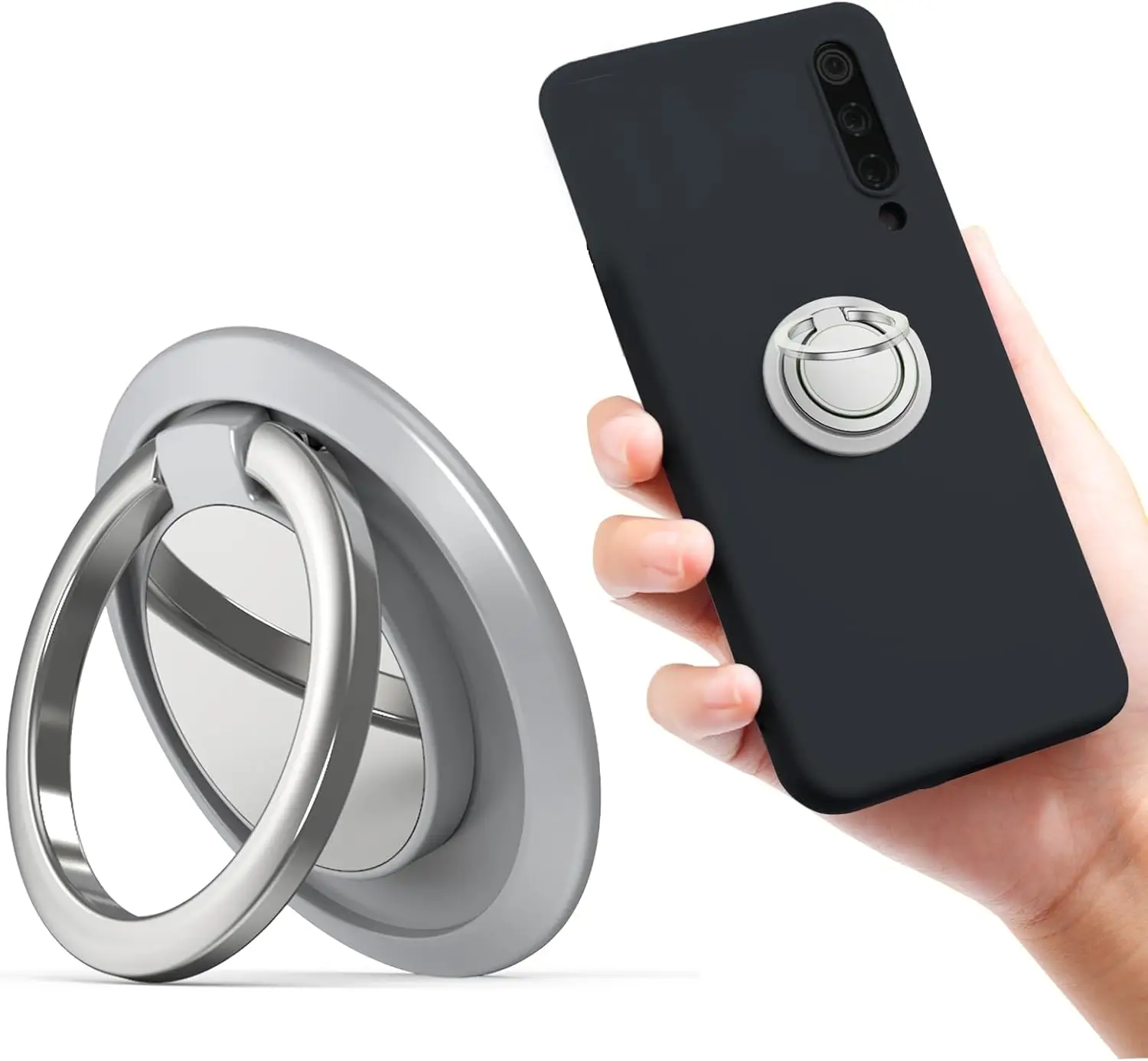 Phone Ring Holder Stand for Smartphone Ring Phone Accessory for Desk Viewing and Back Attachment Compact Holder Ring(Silver)
Phone Ring Holder Stand for Smartphone Ring Phone Accessory for Desk Viewing and Back Attachment Compact Holder Ring(Silver)