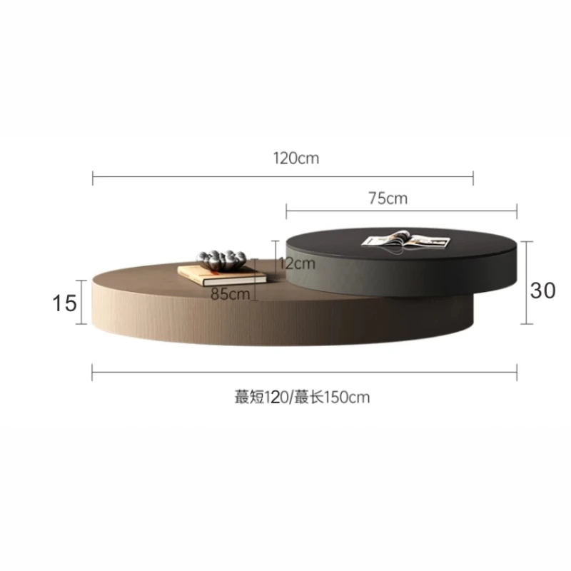Light luxury minimalist round rotating small apartment integrated coffee table combination marble art coffee table
Light luxury minimalist round rotating small apartment integrated coffee table combination marble art coffee table