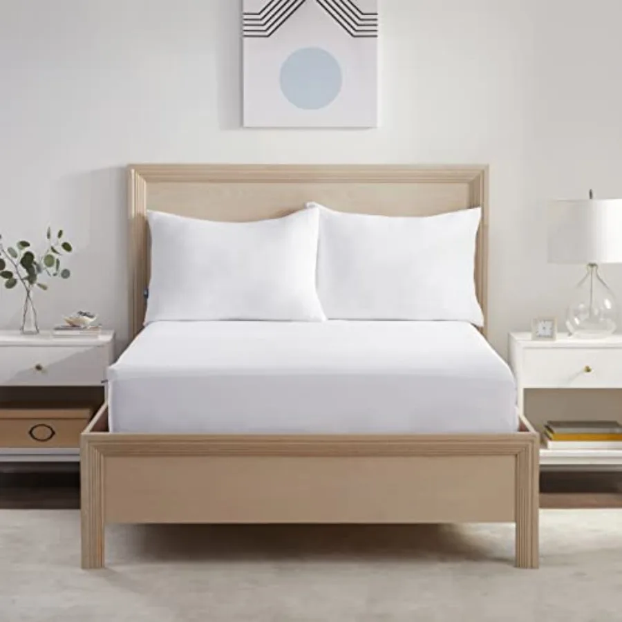 Power Chill Size Waterproof Mattress Cover Soft and Breathable Cooling Mattress 15" Elastic Deep Pocket for Secure Fit White
Power Chill Size Waterproof Mattress Cover Soft and Breathable Cooling Mattress 15" Elastic Deep Pocket for Secure Fit White