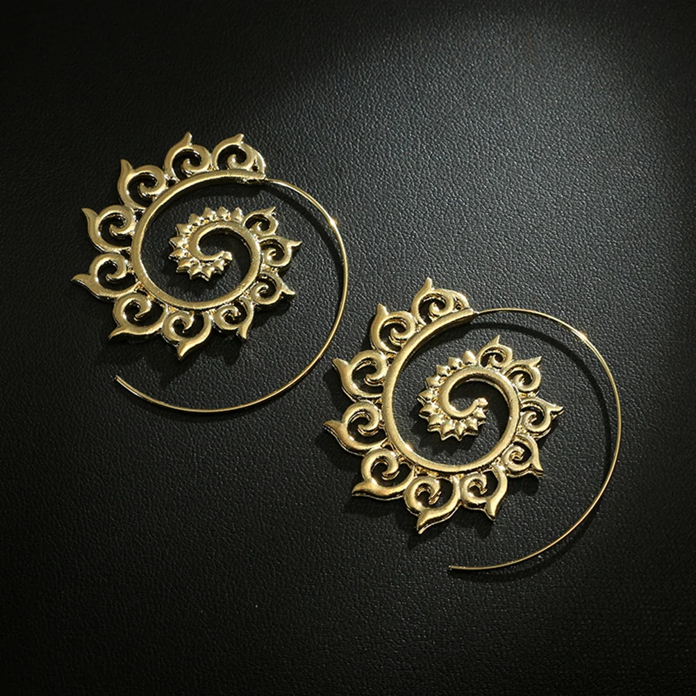 1 Pair of Fashion Women Spiral Alloy Dangle Earring Charm Unique Exaggerated Women Party Earrings Jewelry Accessories Gifts (Gol
1 Pair of Fashion Women Spiral Alloy Dangle Earring Charm Unique Exaggerated Women Party Earrings Jewelry Accessories Gifts (Gol