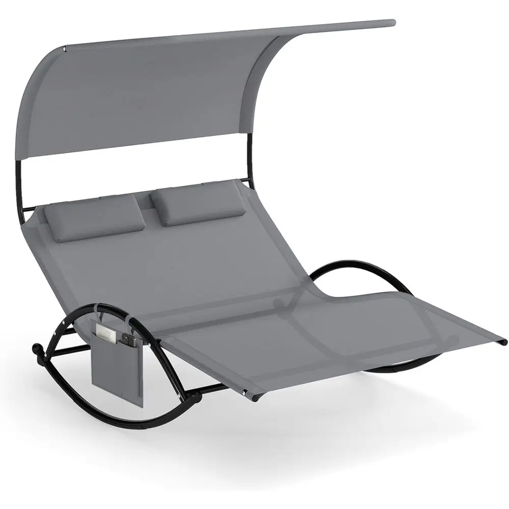 2 Person Lounge Chair with , with 2 Detachable Pillows, Sturdy Metal e, Side ket, Extra Large Double Patio Hammock Sunbed Swing
2 Person Lounge Chair with , with 2 Detachable Pillows, Sturdy Metal e, Side ket, Extra Large Double Patio Hammock Sunbed Swing