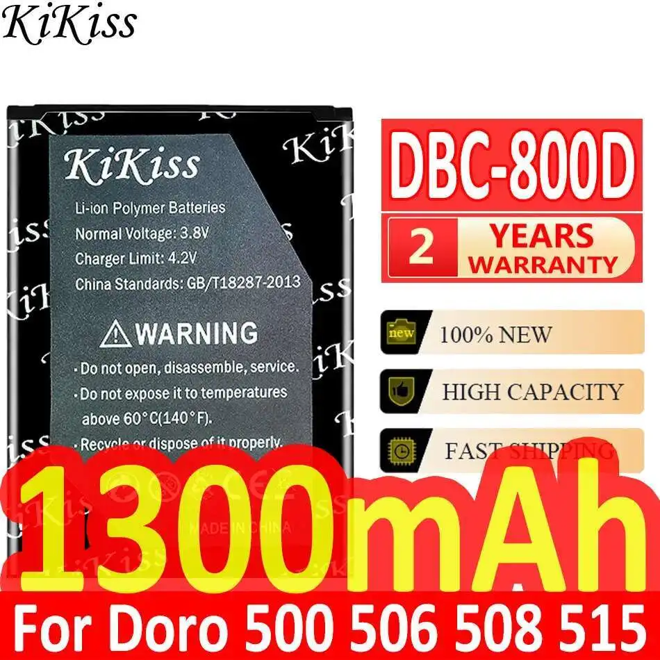 Для Doro 500 506 508 509 510 515 6520 6030 аккумулятор для мобильного телефона большой емкости с быстрой зарядкой Dbc-800D 1300 мАч
Для Doro 500 506 508 509 510 515 6520 6030 аккумулятор для мобильного телефона большой емкости с быстрой зарядкой Dbc-800D 1300 мАч