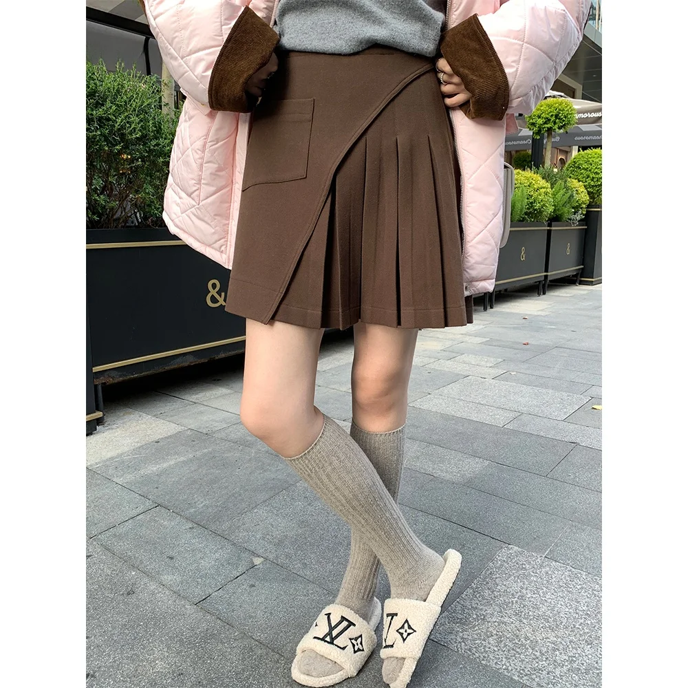 High Waist Asymmetrical Design Woolen Skirt for Women Autumn Winter New Sle Color f-length Skirt Pijiu
High Waist Asymmetrical Design Woolen Skirt for Women Autumn Winter New Sle Color f-length Skirt Pijiu
