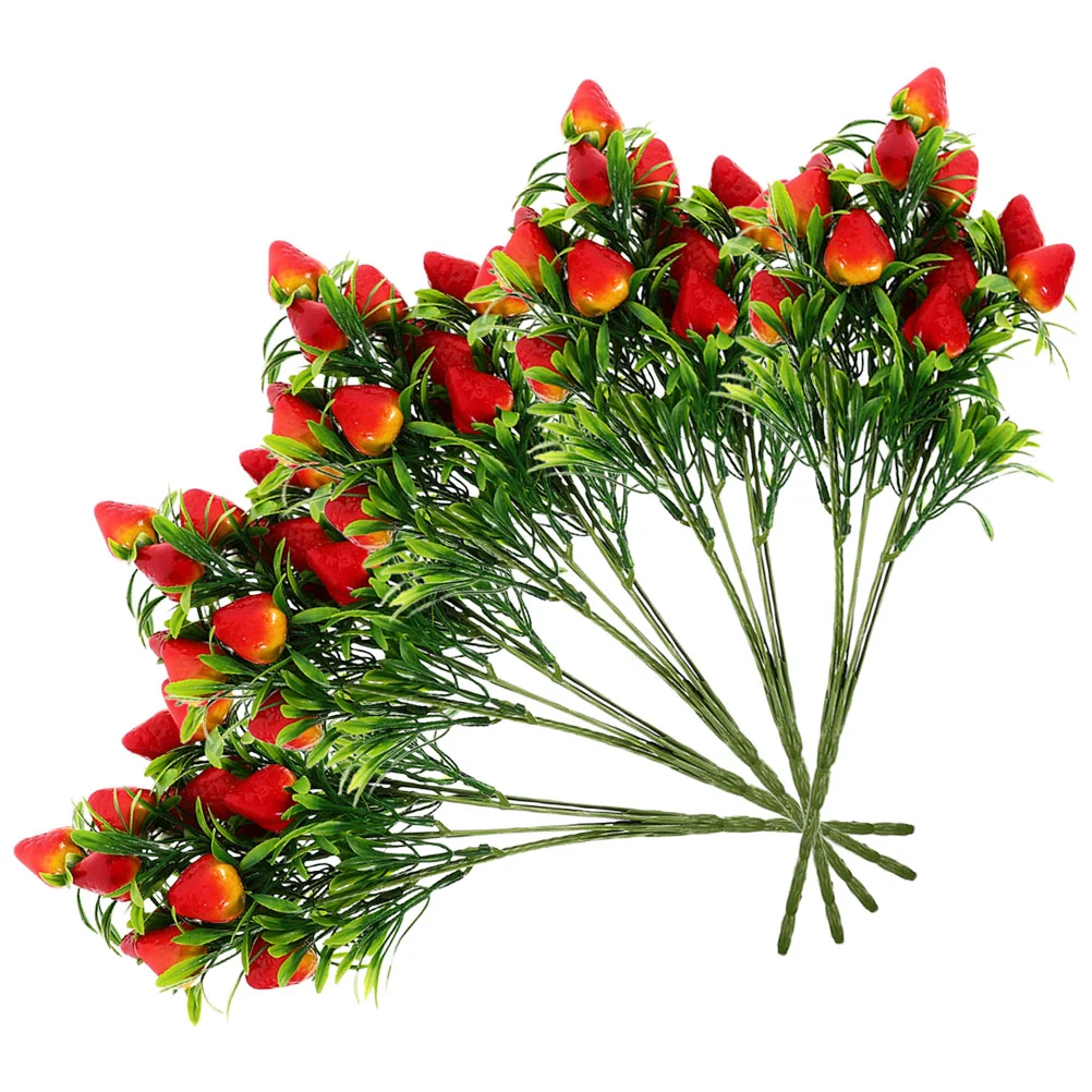 2 Pcs Artificial Strawberry Stem Bouquet Faux Fruit Branches Plastic Home Decor Artificial Flowers Festive Party Supplies
2 Pcs Artificial Strawberry Stem Bouquet Faux Fruit Branches Plastic Home Decor Artificial Flowers Festive Party Supplies