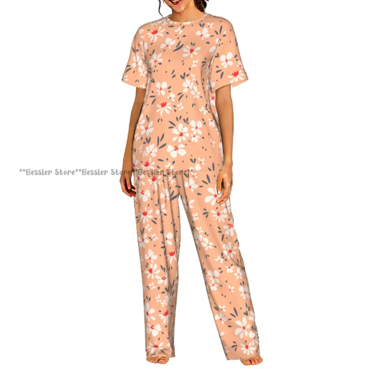 Women's Pajamas Set Cute Floral Ditsy Short Sleeve Sleepwear 2 Piece Homewear Loungewear
Women's Pajamas Set Cute Floral Ditsy Short Sleeve Sleepwear 2 Piece Homewear Loungewear