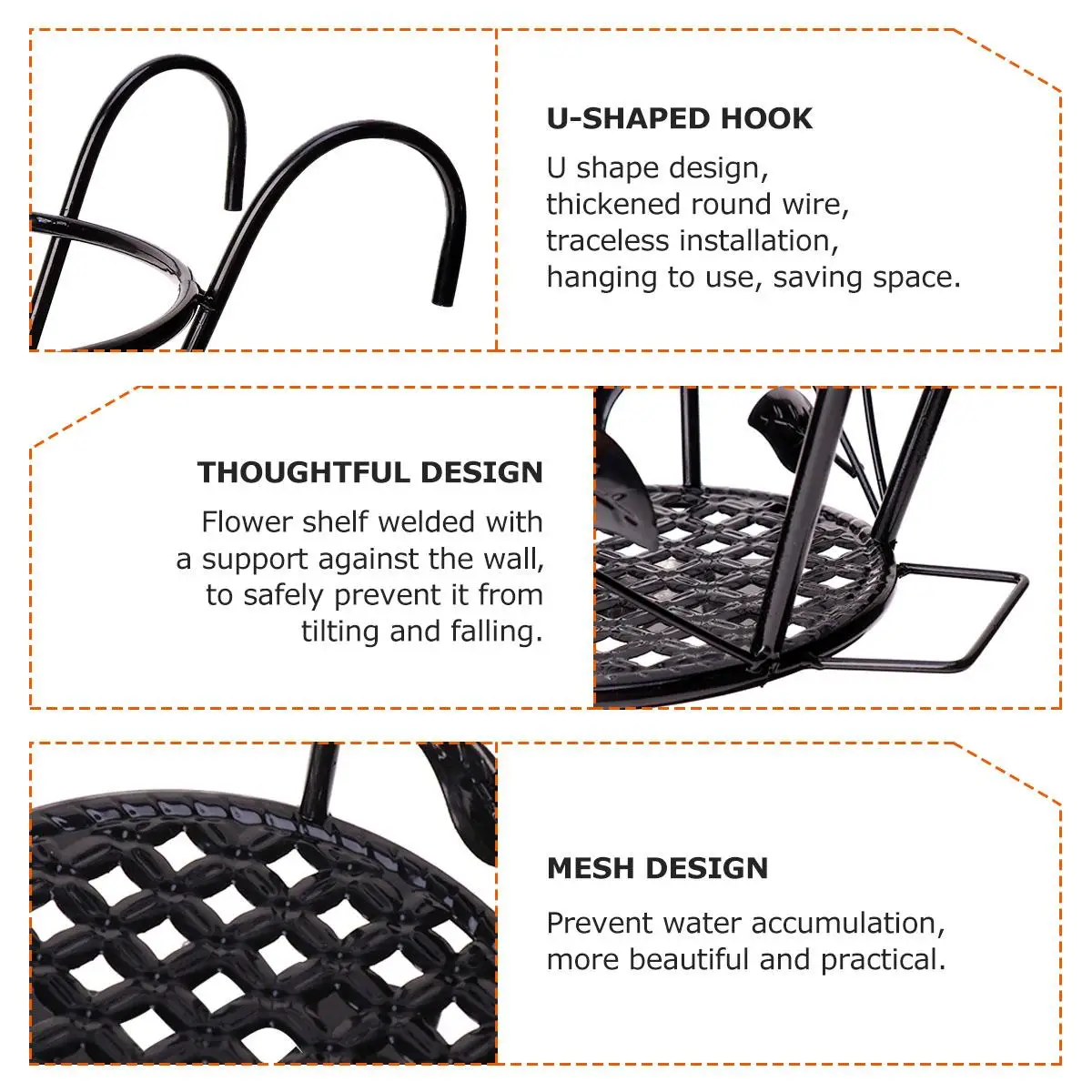 Hanging Pot Rack Balcony Deck Planters Iron Flower Bracket Holder Wall Mount Home Decor Garden Durable Premium
Hanging Pot Rack Balcony Deck Planters Iron Flower Bracket Holder Wall Mount Home Decor Garden Durable Premium