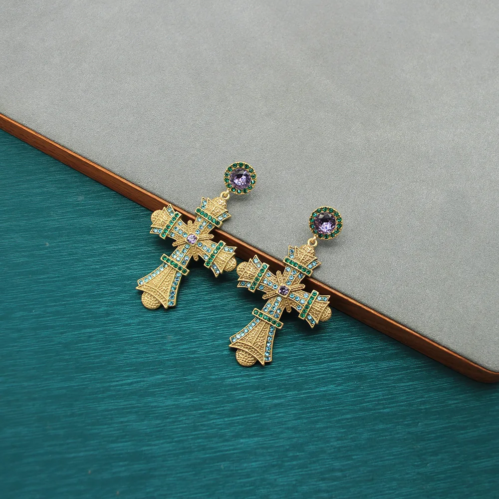 Vintage Cross Earrings - Mid-century Inspired, Dangle Earrings, Unique Design Studs
Vintage Cross Earrings - Mid-century Inspired, Dangle Earrings, Unique Design Studs
