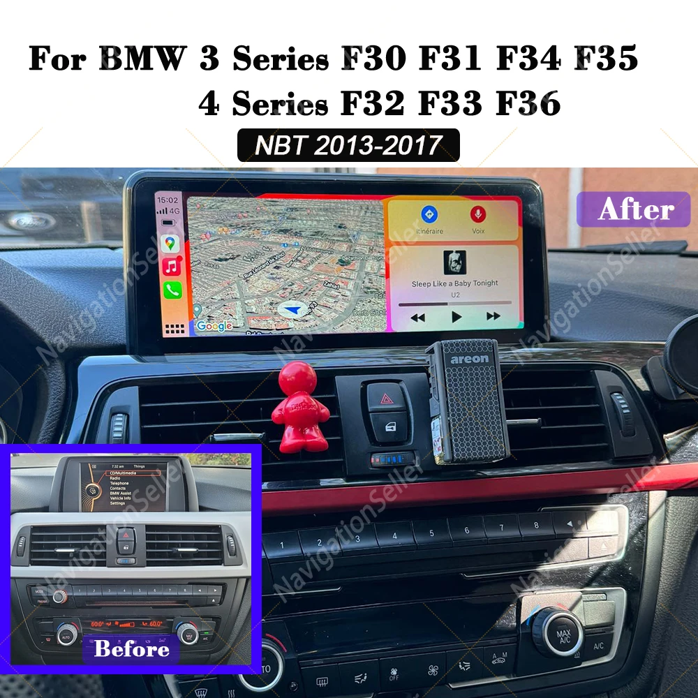 Wireless Carplay For BMW 3 4 Series F30 F31 F32 F33 F34 F36 NBT Android Auto Radio Head Unit Upgrade 10.25 Touch Screen Display
Wireless Carplay For BMW 3 4 Series F30 F31 F32 F33 F34 F36 NBT Android Auto Radio Head Unit Upgrade 10.25 Touch Screen Display