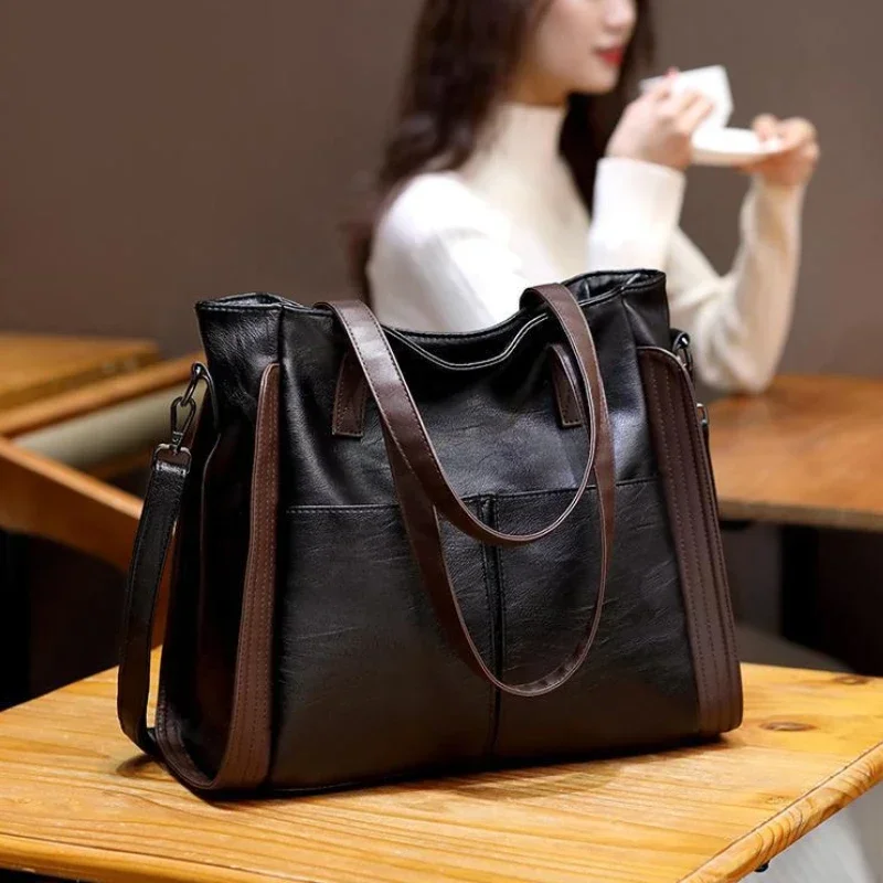 New Large Capacity Casual Tote Bag Women Luxury Handbag Shoulder Bag for Female Ladies Vintage PU Leather Crossbody Bag Sac
New Large Capacity Casual Tote Bag Women Luxury Handbag Shoulder Bag for Female Ladies Vintage PU Leather Crossbody Bag Sac