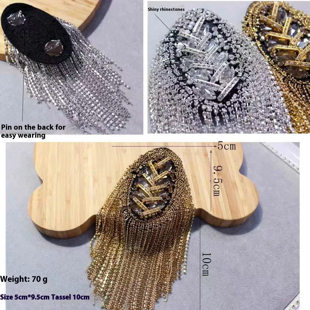 New Hand Beaded British Retro Punk Style Metal Fringe Epaulette Costume Jewelry Accessories
New Hand Beaded British Retro Punk Style Metal Fringe Epaulette Costume Jewelry Accessories