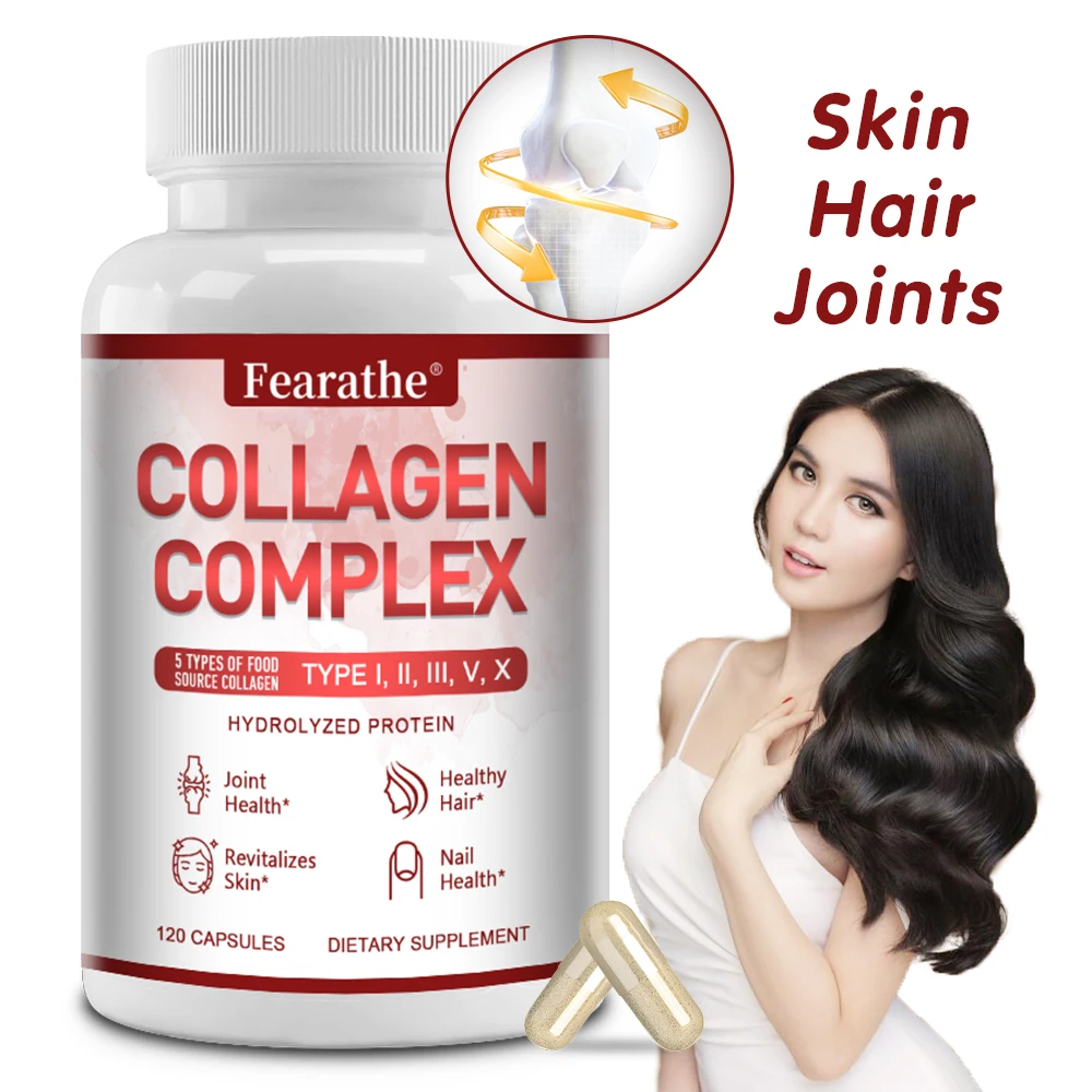 Collagen Complex Capsules - Hydrolyzed Peptides with Hyaluronic Acid & Biotin, Hair Skin Nails Joint Support, Anti-Aging
Collagen Complex Capsules - Hydrolyzed Peptides with Hyaluronic Acid & Biotin, Hair Skin Nails Joint Support, Anti-Aging