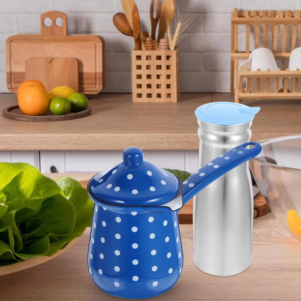 Retro Enamel Coffee Pot Milk Jar Turkish Container Compact Jug Kettle Tea Accessories Wear-resistant Reusable Coffee Maker
Retro Enamel Coffee Pot Milk Jar Turkish Container Compact Jug Kettle Tea Accessories Wear-resistant Reusable Coffee Maker