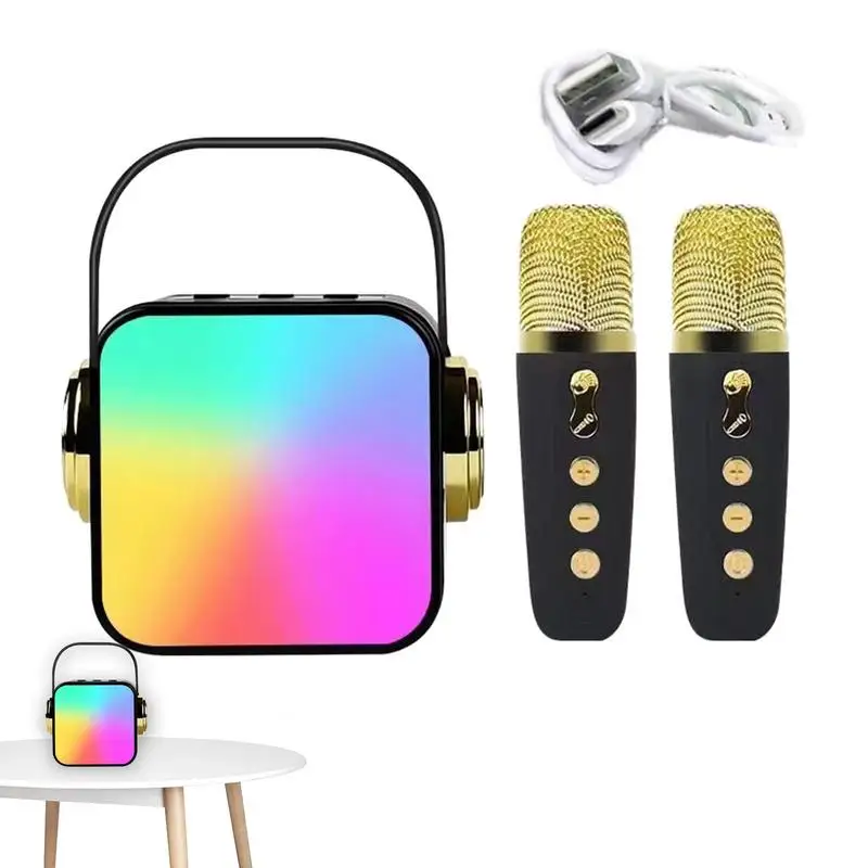 Portable Microphone Speaker Microphone Speaker Set Wireless Microphones With Party Lights Portable Singing Speaker
Portable Microphone Speaker Microphone Speaker Set Wireless Microphones With Party Lights Portable Singing Speaker