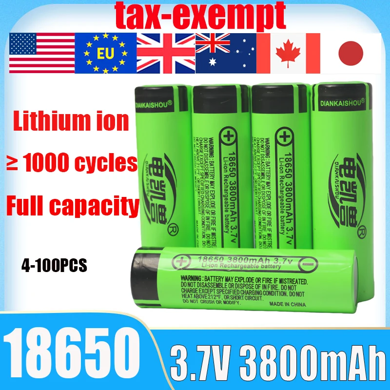 Совершенно новая оригинальная батарея 18650, 3800 мАч, 3,7 В, высокая емкость, 12 А, разрядка аккумуляторов для аккумуляторов фонариков
Совершенно новая оригинальная батарея 18650, 3800 мАч, 3,7 В, высокая емкость, 12 А, разрядка аккумуляторов для аккумуляторов фонариков