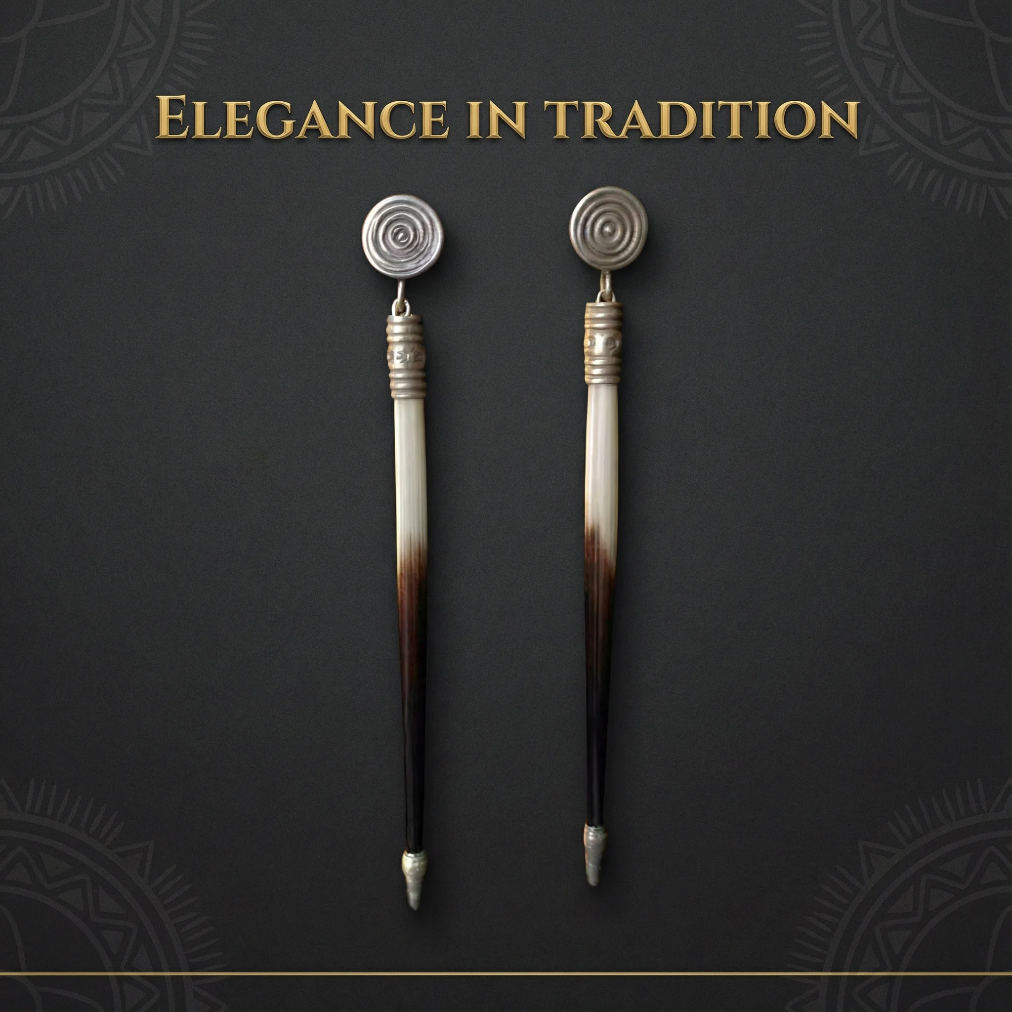 Handmade 925 Sterling Silver Tibetan-Style Dangle Earrings, Natural Gradient Horn Drop Unique Design, Artisan Crafted No Copy
Handmade 925 Sterling Silver Tibetan-Style Dangle Earrings, Natural Gradient Horn Drop Unique Design, Artisan Crafted No Copy