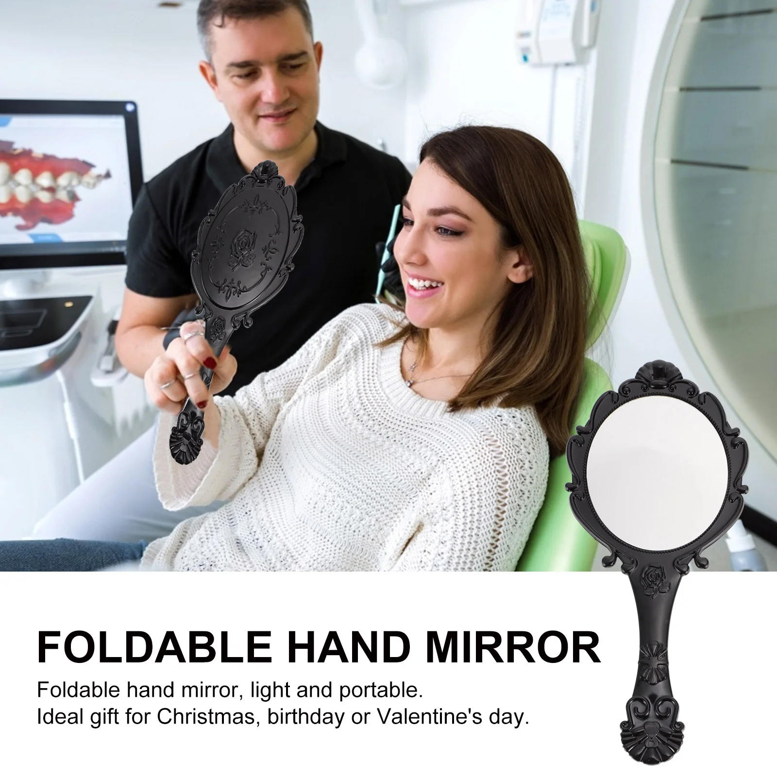 2 Pcs Makeup Handle Mirror Accessory Beauty Decoration Glass Handheld Travel Women Miss Vintage
2 Pcs Makeup Handle Mirror Accessory Beauty Decoration Glass Handheld Travel Women Miss Vintage