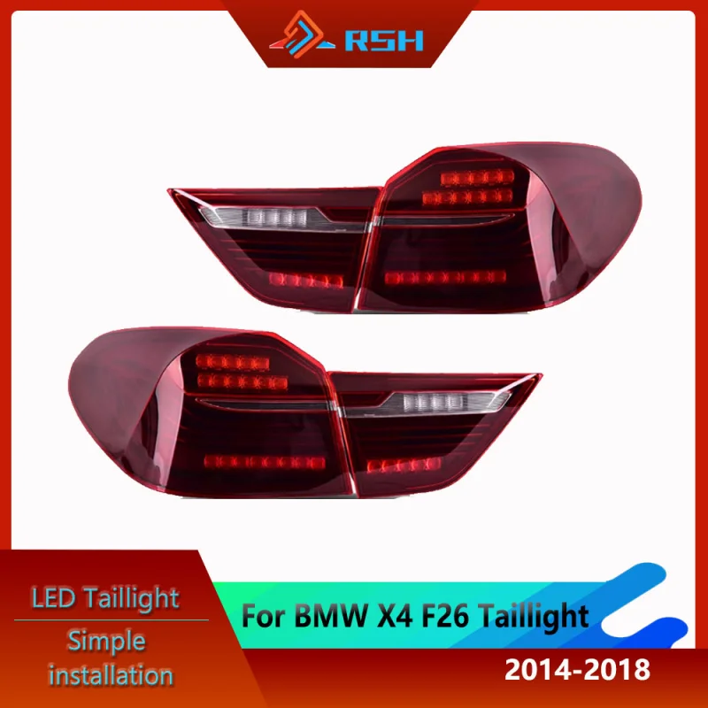 Сборка заднего фонаря для BMW X4 F26 2014-2018, модификация подвески, светодиодный сигнал поворота, тормозной и задний фонарь
Сборка заднего фонаря для BMW X4 F26 2014-2018, модификация подвески, светодиодный сигнал поворота, тормозной и задний фонарь