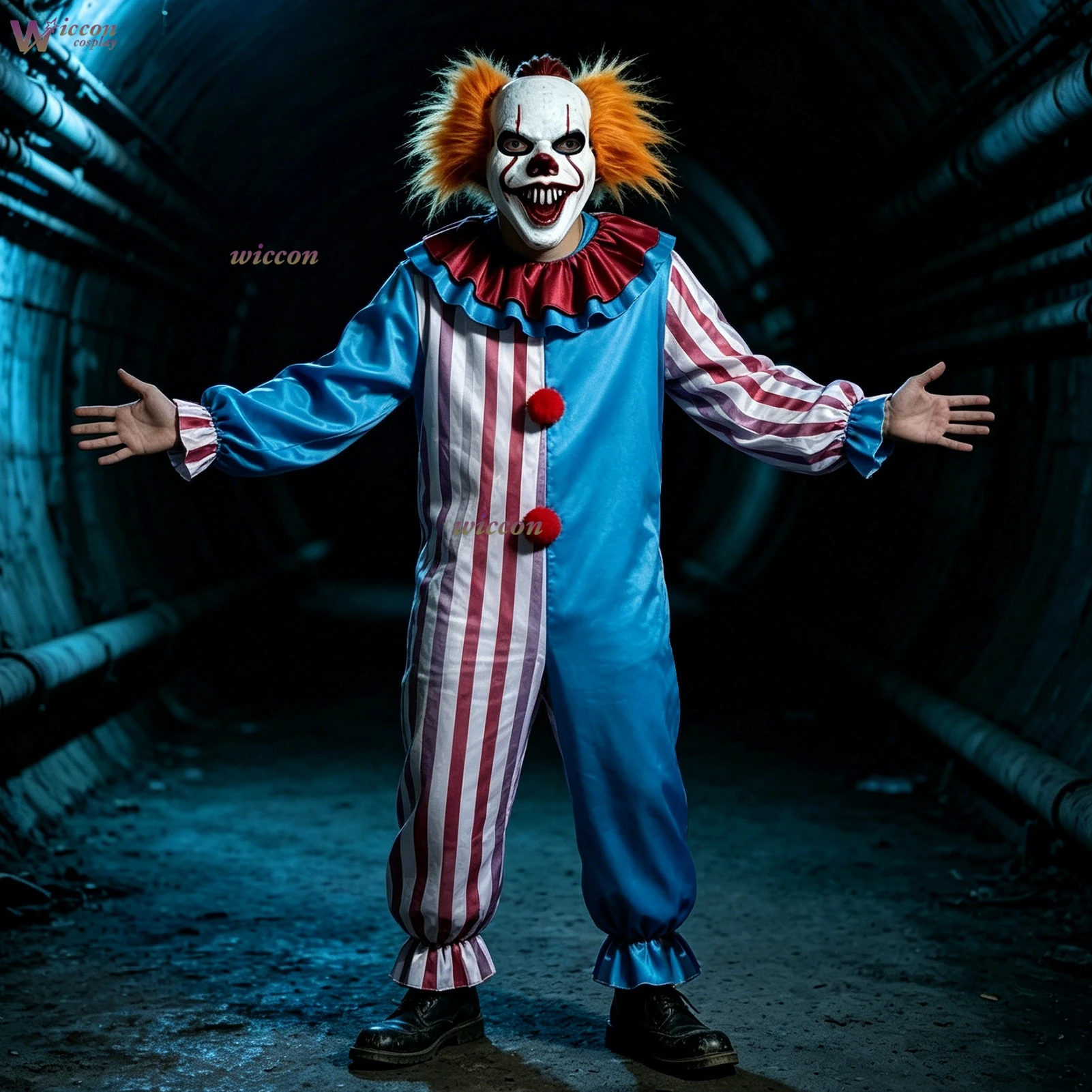 Adult Evil Clown Circus Cosplay Halloween Cosplay Costume Pennywise Joker Clown Cosplay Performance Outfit Carnival Easter Fancy
Adult Evil Clown Circus Cosplay Halloween Cosplay Costume Pennywise Joker Clown Cosplay Performance Outfit Carnival Easter Fancy
