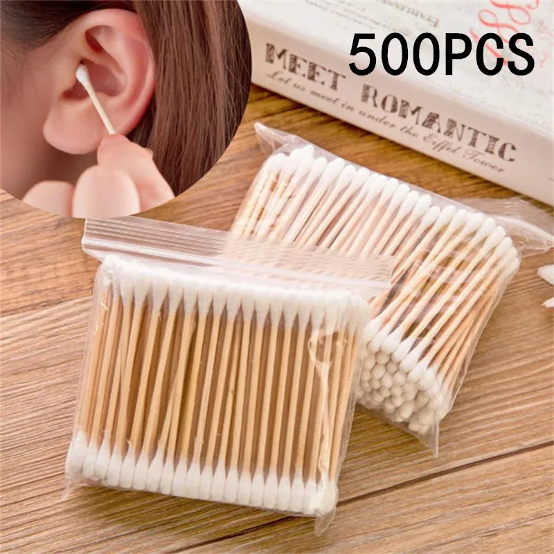 500pcs Bamboo Double-Ended Cotton Swabs - Gentle for Ears & Makeup, Unscented
500pcs Bamboo Double-Ended Cotton Swabs - Gentle for Ears & Makeup, Unscented