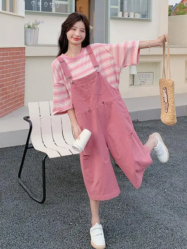 Розовые повседневные комбинезоны в корейском стиле для женщин, свободные, стройнящие, летние, 2025, маленькие размеры
Розовые повседневные комбинезоны в корейском стиле для женщин, свободные, стройнящие, летние, 2025, маленькие размеры