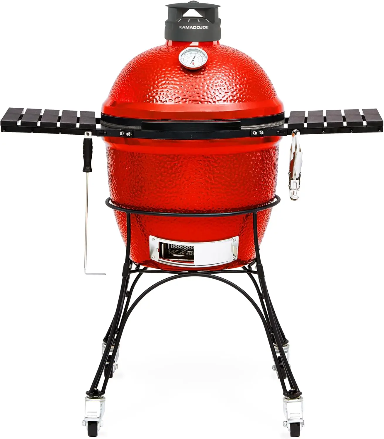 Kamado Joe Classic Joe Series II 18-inch Ceramic Charcoal Grill and Smoker with Cart, Side Shelves, Stainless Steel Grates and 250 Cooking Square Inches in Red, Model
Kamado Joe Classic Joe Series II 18-inch Ceramic Charcoal Grill and Smoker with Cart, Side Shelves, Stainless Steel Grates and 250 Cooking Square Inches in Red, Model
