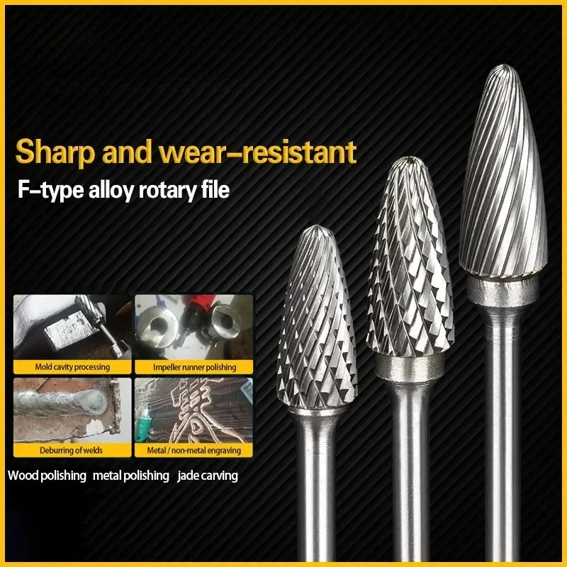 Tree Shape File Hand Tools Metal Engraving Milling Cutter Straight Shank Rotary Burr F(FX) Cemented Carbide Rotary Grinding Head
Tree Shape File Hand Tools Metal Engraving Milling Cutter Straight Shank Rotary Burr F(FX) Cemented Carbide Rotary Grinding Head