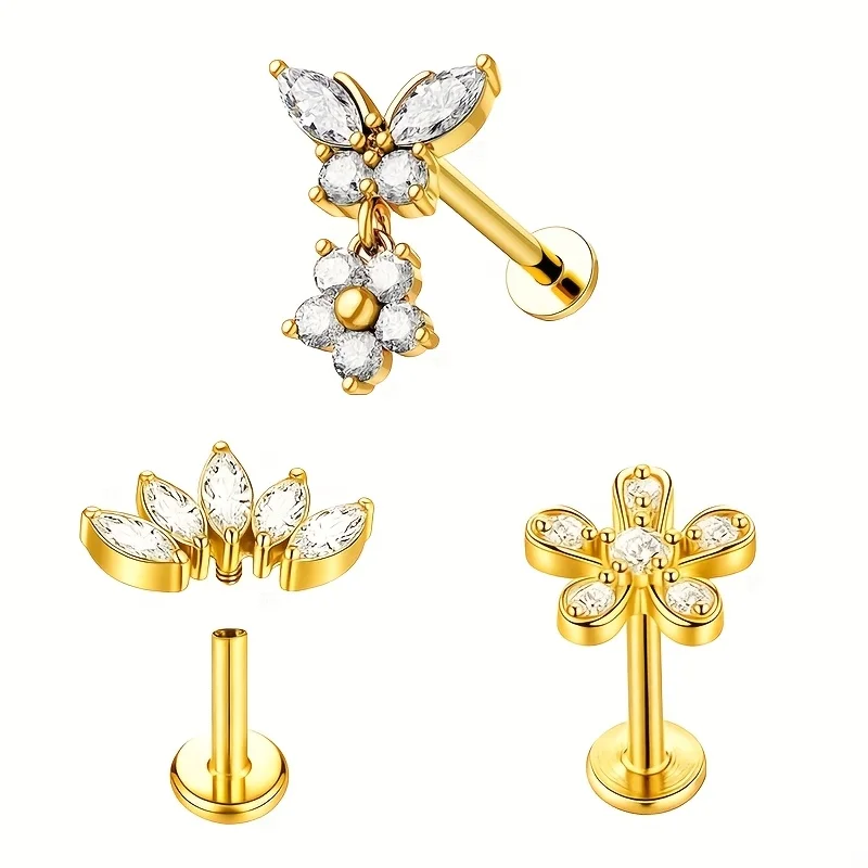3Pcs Stainless Steel Pendant-Flower Butterfly Flame Stud Earring Nose Ring Set For Women Girl
3Pcs Stainless Steel Pendant-Flower Butterfly Flame Stud Earring Nose Ring Set For Women Girl
