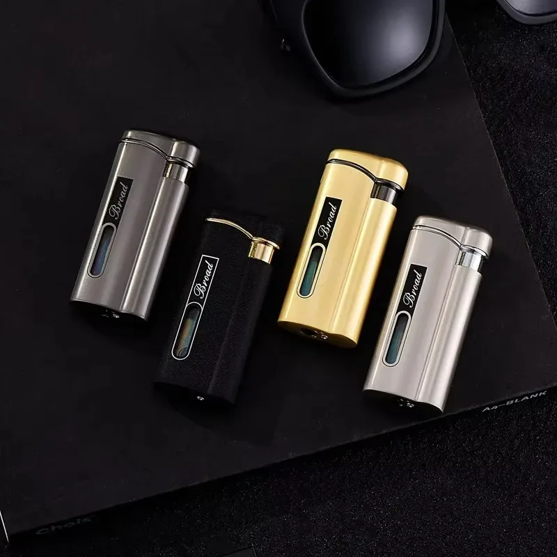 BROAD Creative High end Metal Windproof Red Flame Gas High Temperature Resistant Lighter Visual Air Chamber Cigar Accessories
BROAD Creative High end Metal Windproof Red Flame Gas High Temperature Resistant Lighter Visual Air Chamber Cigar Accessories
