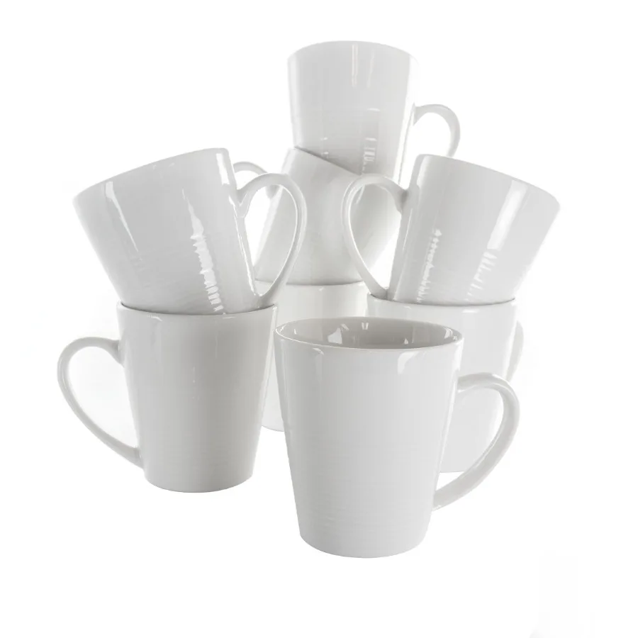 Amie 8 Piece 12 Ounce Porcelain Mug Set in White
Amie 8 Piece 12 Ounce Porcelain Mug Set in White