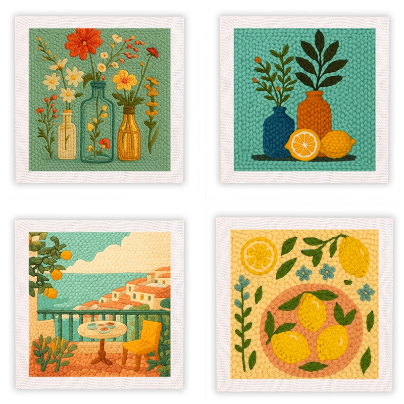 25x25cm Punch Needle Embroidery Starter Kits Scenery Pattern for Adults Beginners Punch Needle Kits Easy Handicraft DIY Decor
25x25cm Punch Needle Embroidery Starter Kits Scenery Pattern for Adults Beginners Punch Needle Kits Easy Handicraft DIY Decor