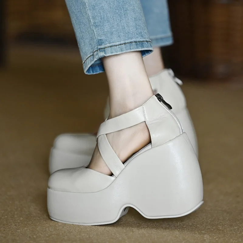European Style Platform Wedge Sandals for Women, 2026 Summer New Design, Cross Strap, Thick Sole, High Heel Sandals for Women
European Style Platform Wedge Sandals for Women, 2026 Summer New Design, Cross Strap, Thick Sole, High Heel Sandals for Women