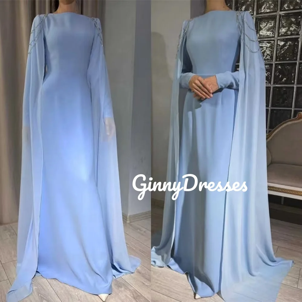 Dubai Customize Luxury Evening Dresses Scoop Neckline Floor-Length Wedding Party Dress Column Long Sleeves Dresses For Special
Dubai Customize Luxury Evening Dresses Scoop Neckline Floor-Length Wedding Party Dress Column Long Sleeves Dresses For Special
