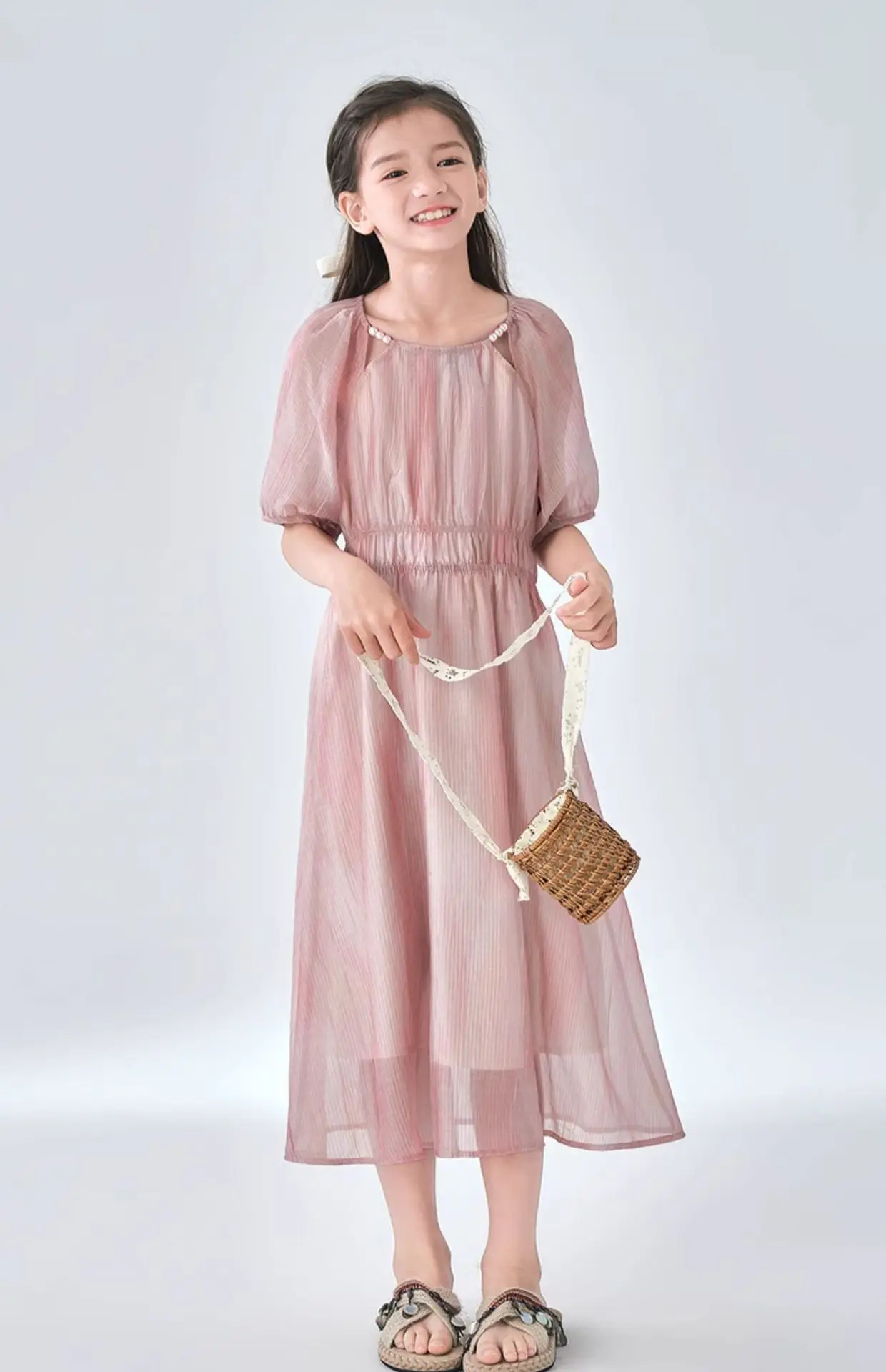 Tween Girls Dresses New Summer 2025 Big Girl Midi Dress Cute Child Clothing With Lining Pink Color Elastic Waist
Tween Girls Dresses New Summer 2025 Big Girl Midi Dress Cute Child Clothing With Lining Pink Color Elastic Waist